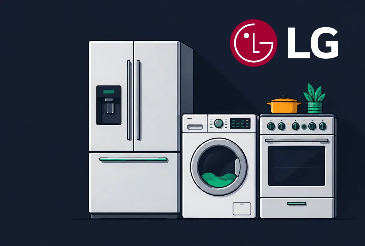 LG appliances — fridge, washer and oven
