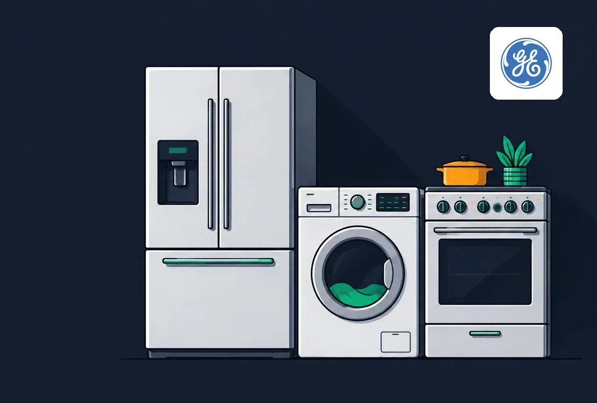 GE appliances — fridge, washer and oven